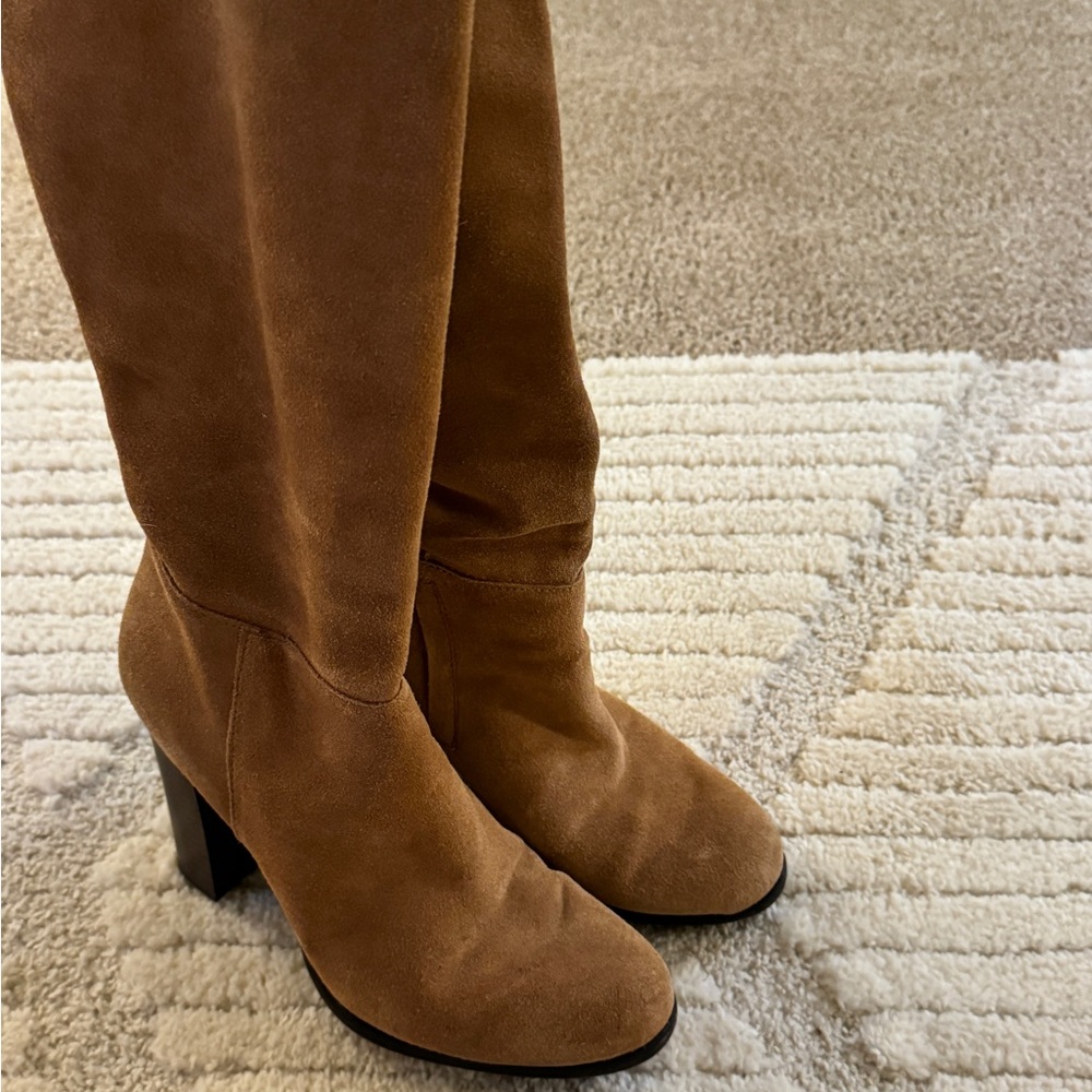 Sam Edelman Victoria Golden Carmel Suede Boots size 7.5 - Picture 6 of 8